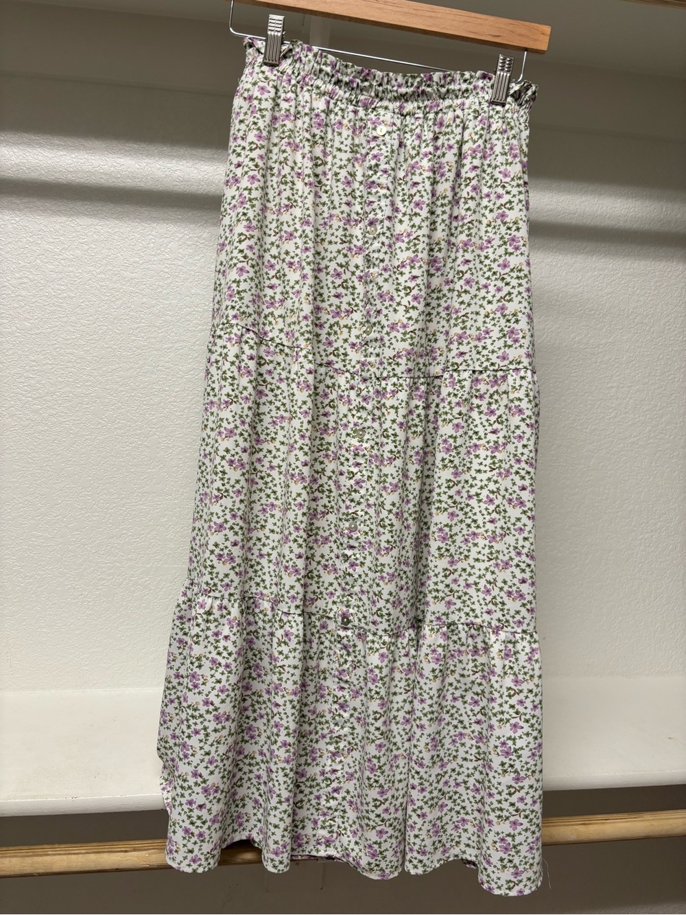 Polagram floral maxi skirt